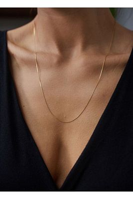 Gold Renk 60 Cm Unisex Çelik Ince Italyan Zincir Kolye ürün fotoğrafı