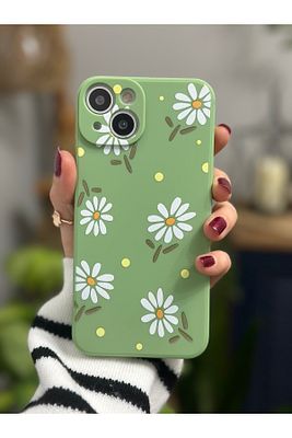 Iphone 14 Plus Ve 15 Plus Uyumlu Papatya Desenli Lansman Içi Kadife Aa Kalite ürün fotoğrafı