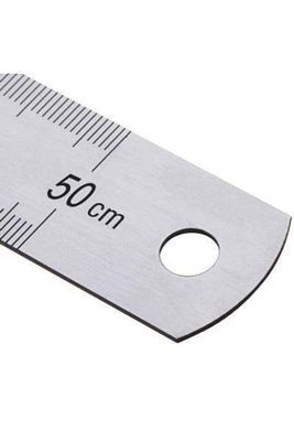 Çelik Cetvel 50 Cm Inch Ölçülü 550g ürün fotoğrafı