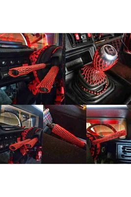 Ford Transit Custom  Serisine Uyumlu Araç İçi 10 Lu Kırmızı File Seti ürün fotoğrafı