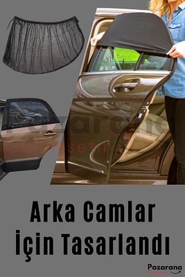 2 Adet Araba Araç Oto Yan Cam Güneşlik Örtü Perde Kılıf Güneşliği Araba Araç Arka Yan Cam ürün fotoğrafı