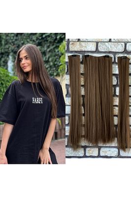 Yarımay+2 Yan Kumral Renk Düz Çıt Çıt - 75 Cm ürün fotoğrafı