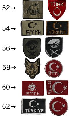 Cırtlı Askeri Patch/peç (yama) - Arma Modelleri - 2 Tane ürün fotoğrafı
