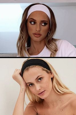 Kadın 2'li Pamuklu Esnek Bandana Saç Bandı Seti ürün fotoğrafı