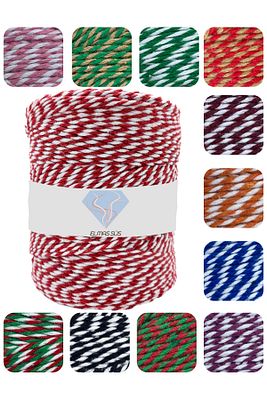 Kırmızı Beyaz Paket Ipi Pamuk Marteniçka Ipi (2-3MM-200GR-200M) ürün fotoğrafı