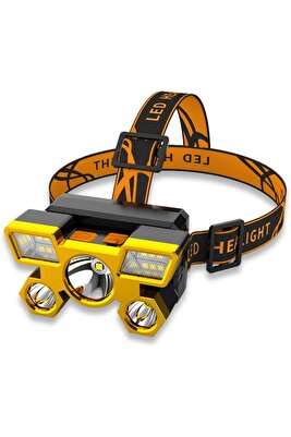 1200 Lümen Cob 9 Led Usb Şarjlıoynar Başlıklı Kafa Lambası 5 Modüllü Çakar Modlu ürün fotoğrafı