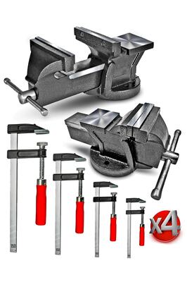 Profesyonel 5parça Masa Tezgah Mengenesi 80mm+ F 150mmtipi Ahşap Çelik Mobilyacı Işkencesi Kıskaç 5x ürün fotoğrafı