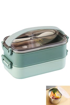 Bento Lunch Box Ofis-okul Için Yeni Nesil Sefer Tası -çorba Kaseli Model-paslanmaz Çelik ürün fotoğrafı