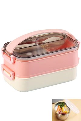 Bento Lunch Box Ofis-okul Için Yeni Nesil Sefer Tası -çorba Kaseli Model-paslanmaz Çelik ürün fotoğrafı