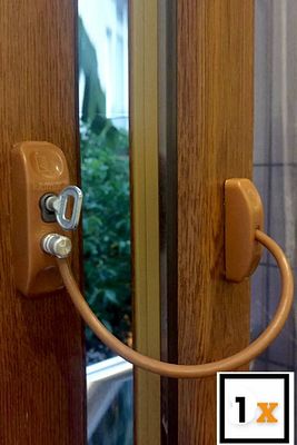 Çelik Halatlı Cam Kilidi Pvc Pimapen Anahtarlı Hırsız Kilidi Bebek Çocuk Emniyet Kilidi ürün fotoğrafı