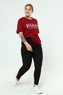 Kadın Siyah Fitilli Kaşkorse Spor Tayt ürün fotoğrafı