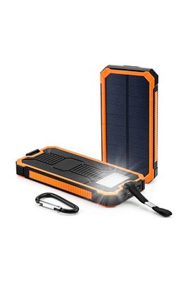 Güneş Enerjili Solar Powerbank 10000 Mah Led Işıklı Taşınabilir Batarya Şarj Cihazı Turuncu ürün fotoğrafı