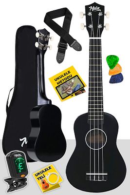 Ukx-233bkt Siyah Concert Ukulele (TUNER ASKI ÇANTA YEDEK TEL METOD PENA) ürün fotoğrafı