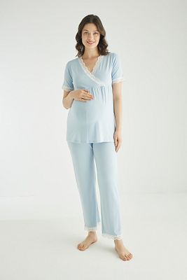 Emzirmeye Uygun Lohusa Ve Hamile Pijama Takımı ürün fotoğrafı