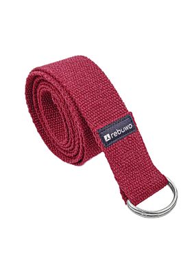 Bordo Yoga Kemeri, Doğal Pamuk 184 Cm,yoga Ve Pilates Için Ideal, Burgundy Cotton Yoga Strap ürün fotoğrafı