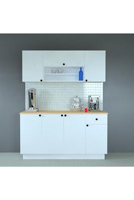 160 Cm Ahşap Mdf Tezgahlı Modern Hazır Mutfak ürün fotoğrafı