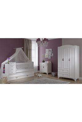 Lisa Büyüyebilen Bebek Odası Beyaz %100 Mdf ürün fotoğrafı