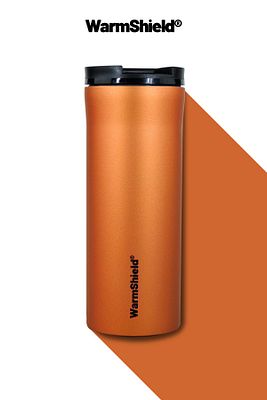 Özel Seri Platin Turuncu Çift Katmanlı Paslanmaz Çelik Termos Bardak 400 Ml Kahve Ve Çay Termosu ürün fotoğrafı