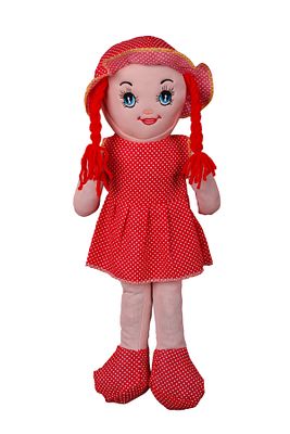 55 Cm - Kırmızı - Bez Bebek (%100 Yerli) ürün fotoğrafı
