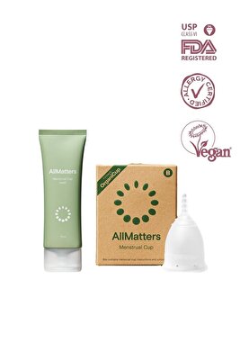 Model B Regl Kabı (MENSTRUAL CUP) Ve Temizleme Jel Paketi ürün fotoğrafı