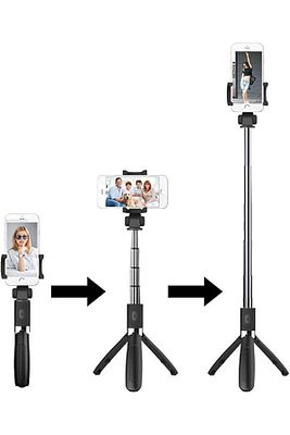 L01 Selfie Çubuğu Tripod Bluetooth Destekli Stick Kablosuz Uzaktan Kumandalı ürün fotoğrafı