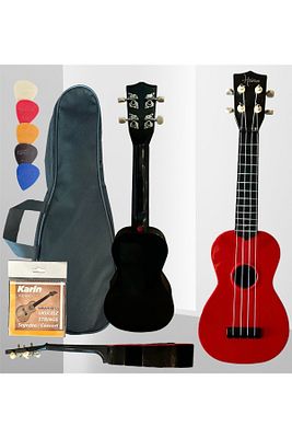 Xu2101 - 4 Telli Ukulele (KIRMIZI) (ÇANTA,PENA,TEL) ürün fotoğrafı