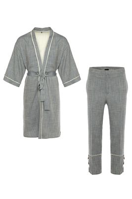 Libri Keten Kimono &amp; Kanvas Keten Pantolon Takım ürün fotoğrafı