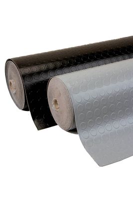 Pvc Paralı Muşamba 110 Cm X 50 Cm Siyah Renk Zemin Döşeme Paspas ürün fotoğrafı