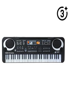 61 Tuşlu Org Electronic Keyboard Klavye Pilli Mikrofonlu Karaoke ürün fotoğrafı