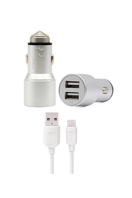 C32 3.1 Samsung Micro Oto Araç Çakmaklık Şarjı Aleti Oto Şarj Aleti Çift Usb Girişli (metal ) ürün fotoğrafı