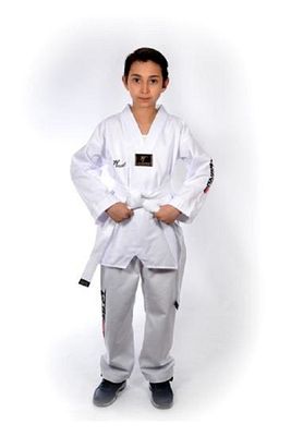 Taekwondo/Tekvando Acemi Elbise Kıyafeti Dobok Beyaz Yaka Dobok ürün fotoğrafı