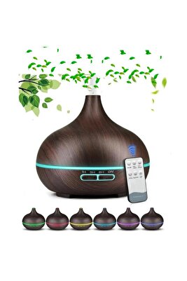 Uzaktan Kumandalı 550 ml Aroma Difüzörü Ultrasonik Hava Nemlendirici 7 Renk Led ürün fotoğrafı