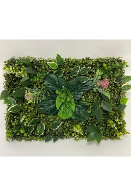 Yapay Çiçek Duvar Kaplama 40*60 Cm Panel Şimşir Dik Duvar Uygulama Çim Dikey Bahçe ürün fotoğrafı