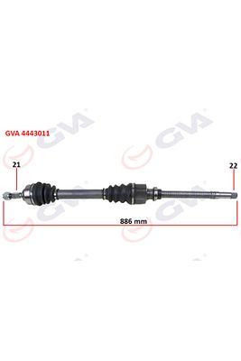 Komple Aks Sol Peugeot 206 1.4-1.6 Tu5 98-06 886mm ürün fotoğrafı