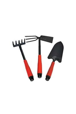 Hobi Set Metal Bahçe Tırmık Çapa Kürek 3'lü Bahçıvan Seti ürün fotoğrafı