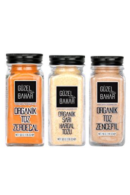 Organik Baharat Seti 3'lü ürün fotoğrafı