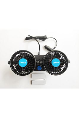 12 Volt Araç Içi Torpido Üstü Çift Fanlı Oto Vantilatör 360° Dönebilir ürün fotoğrafı