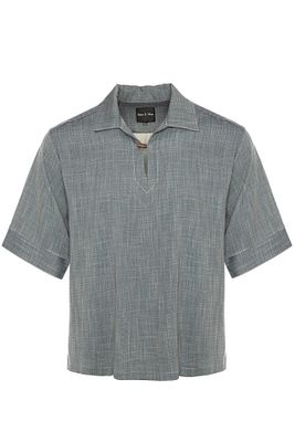 Bohem Keten T-shirt Gömlek &amp; Kanvas Keten Pantolon Takım ürün fotoğrafı