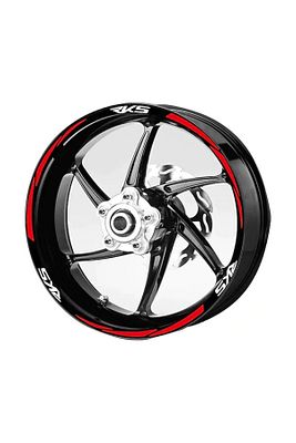 Rks Motor Lastik Şeriti Kırmızı Şerit Beyaz Rks Sticker Uyumlu ürün fotoğrafı