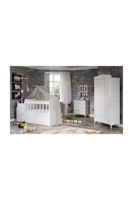 Sansa Büyüyebilen Bebek Odası Takımı Beyaz (%100 Mdf ) ürün fotoğrafı