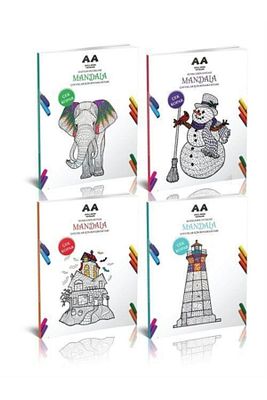 Çocuklar Için Mandala Boyama Seti (4 Kitap) ürün fotoğrafı
