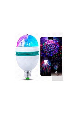 Mb Renkli Disko Ampülü Hareketli 360 Derece Dönen Disco Topu Led Disko Dönen Ampul ürün fotoğrafı