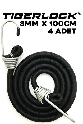 Bagaj Lastiği Kancalı Lastik Siyah 8mmx100cm 4 Adet ürün fotoğrafı