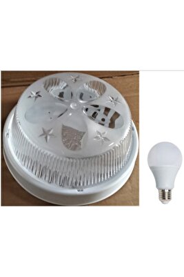 Tavan Lambası Glop Armatur Ve Led Ampul Fırsat Paketi. Wc Tuvalet Banyo Balkon Merdiven Aydınlatması ürün fotoğrafı