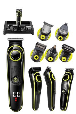 X Go-71 New Pro Turbo Mod 5in1 Saç Sakal Vücut Traş Makinesi 5in1 Kablosuz Erkek Tıraş Makine Set ürün fotoğrafı