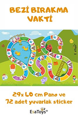 Tuvalet Eğitimi Sticker Panosu – 60'lı Set – 2-3 Yaş – Eğitici Ödül Tablosu ürün fotoğrafı