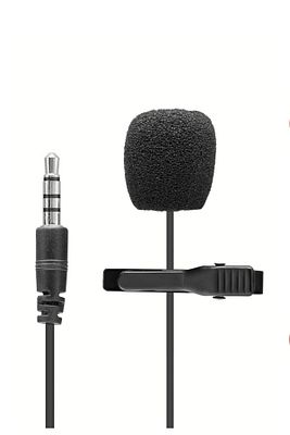 Cep Telefonu Uyumlu Profesyonel Stereo Youtuber Canlı Yayın Kablolu Yaka Mikrofonu ürün fotoğrafı