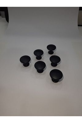 5 Adet Siyah Dolap Tek Vidalı Kulp T Düz Siyah Kulp ürün fotoğrafı