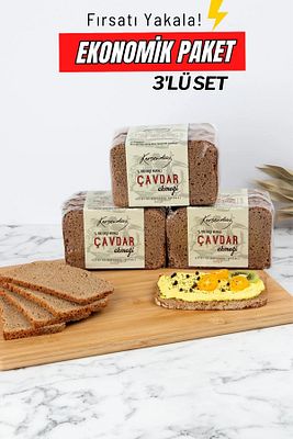 Tam Çavdar Ekşi Mayalı Ekmekler 3'lü Seçim 3x 500gr Cvdr-100110011001 ürün fotoğrafı