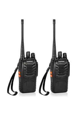 Baofeng 2 Adet 16ch Fm Uhf 400-470mhz Siyah Telsiz Set Takım ürün fotoğrafı